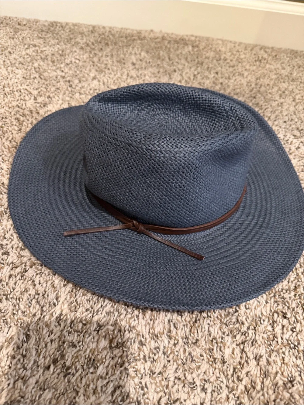 Frye Weston  Trimmed Rancher Hat with Brown Leather Band NWT